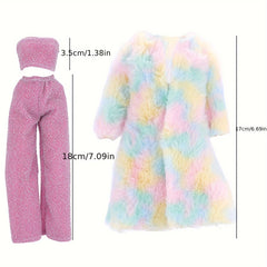 11.5 Inch Doll Clothes Plush Coat Toy - Holiday Gift Party Set