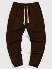 French Fries Print Drawstring Sweatpants Loose Fit Pants Men's