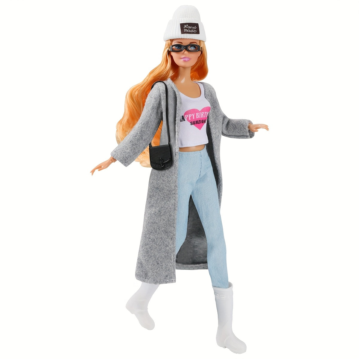 Girl Doll Clothes 7pcs Set Windbreaker Jacket Sleeveless Inner Layer