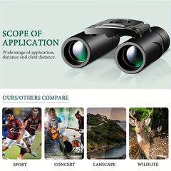 900 25 Compact Binoculars HD Portable For Bird Watching Travel Sightseeing