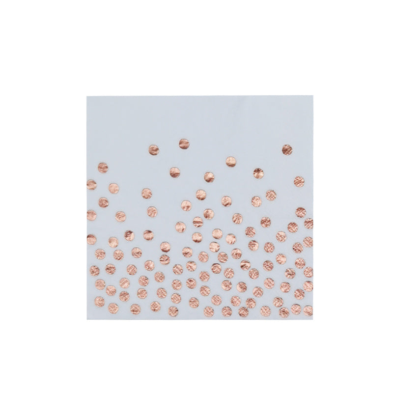 20pcs Multicolor Double Layer Disposable Golden Stamping Dot Party Napkins