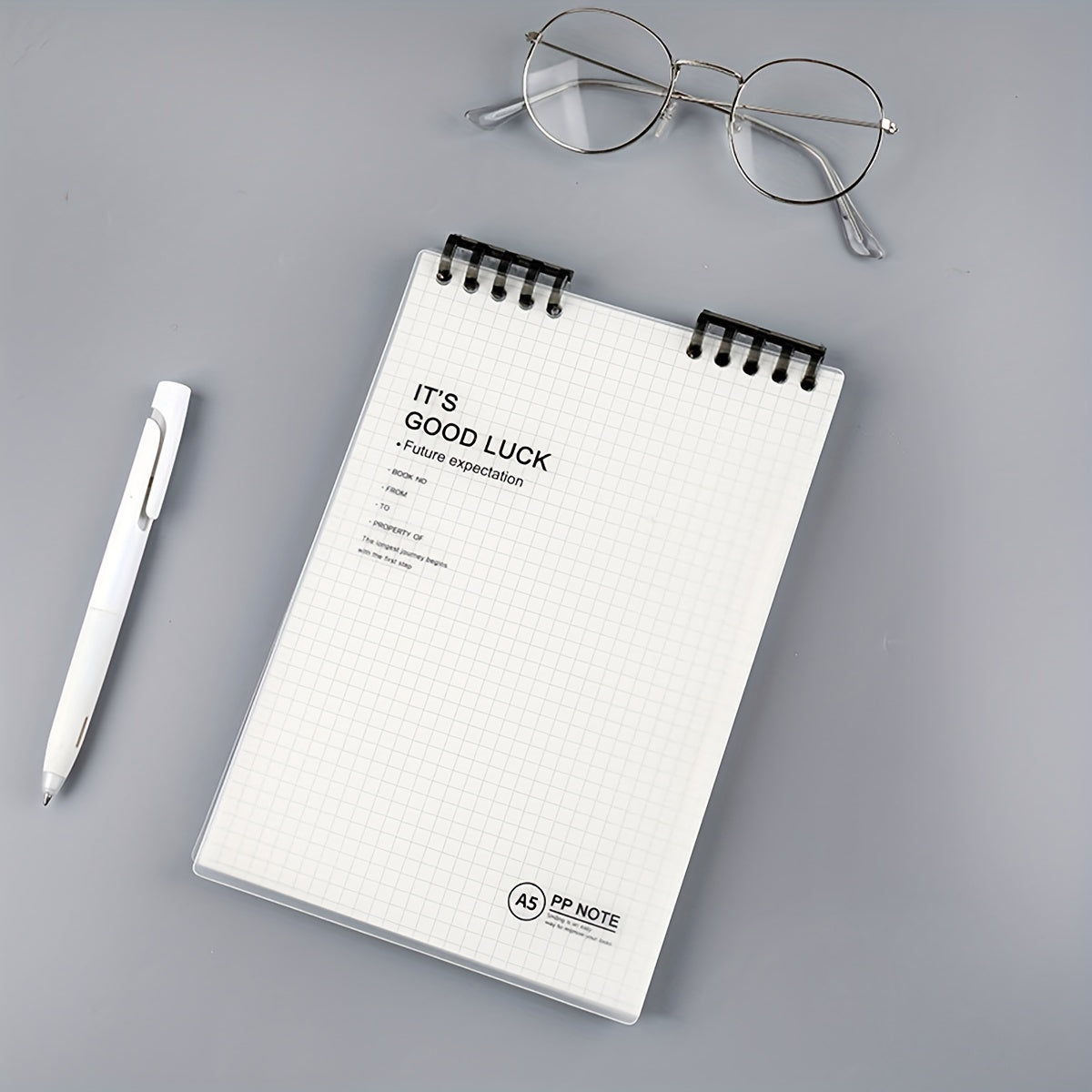B5 Loose Leaf Notebook with Horizontal Lines, Square Shells, Detachable Binder