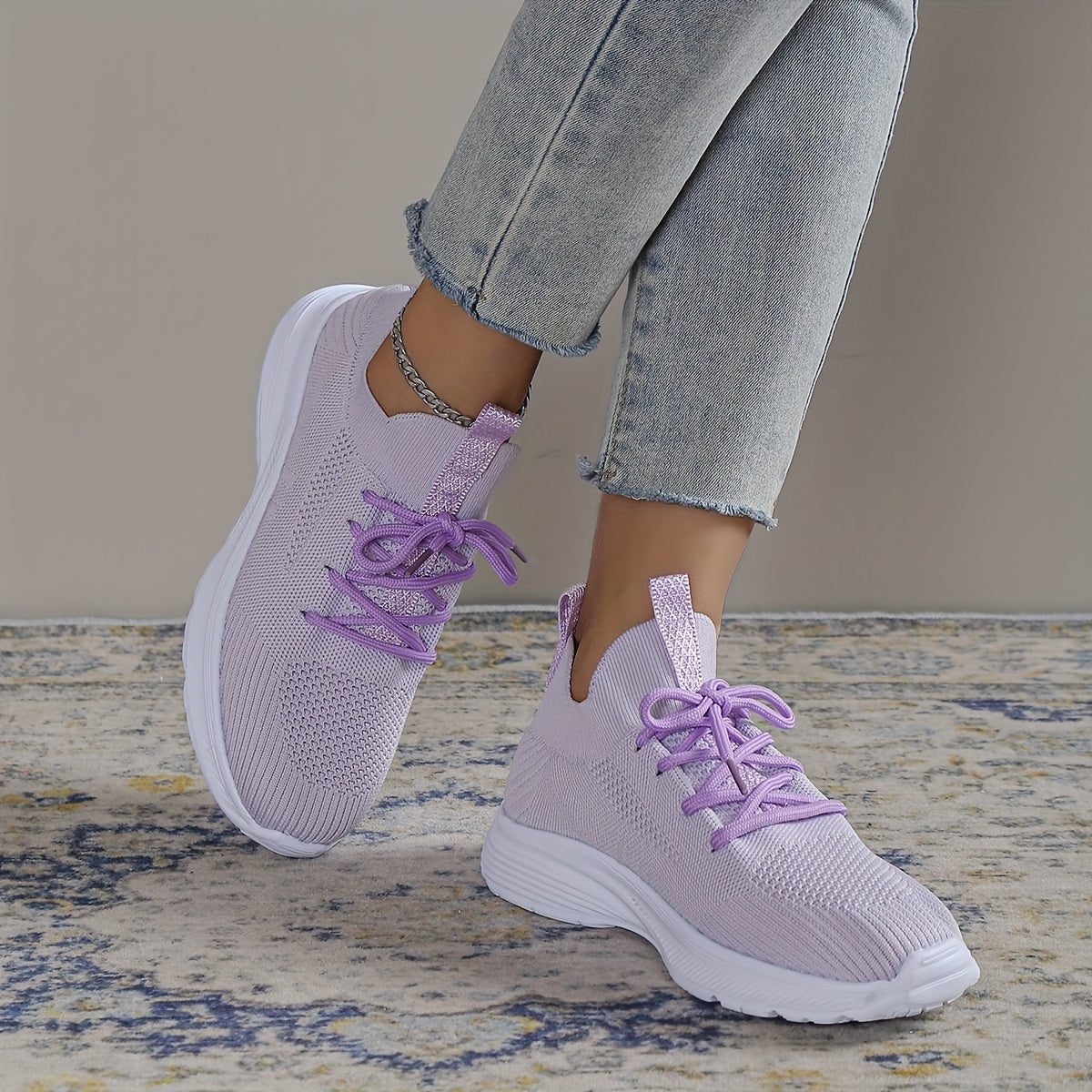 Women's Mesh Breathable Running Shoes Non slip Travel Shoes