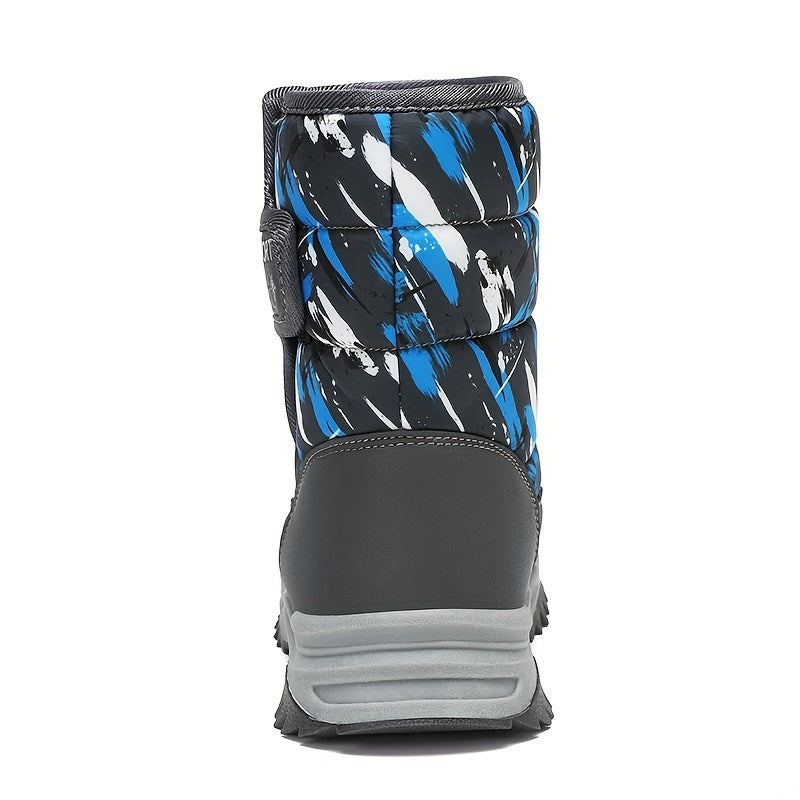 Boys' Snow Boots Warm Fleece Non slip Ankle Plush Outdoor Hikin