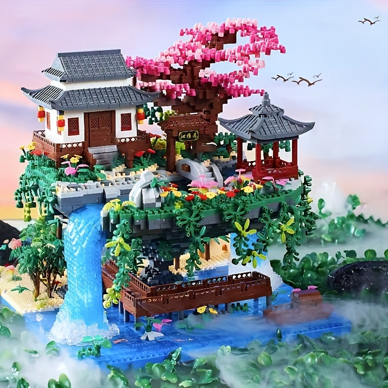 Peach Blossom Tree House Building Blocks Set - Large Scale ABS Building Blocks