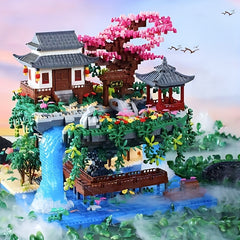 Peach Blossom Tree House Building Blocks Set - Large Scale ABS Building Blocks