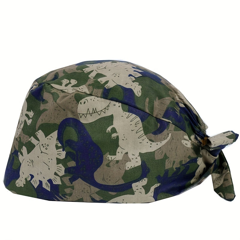 Cartoon Print Work Hats Adjustable Working Cap With Sweatband
