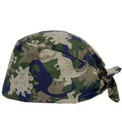 Cartoon Print Work Hats Adjustable Working Cap With Sweatband