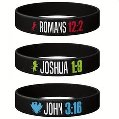 Bible Scripture Silicone Bracelet, Waterproof Rubber Wristband