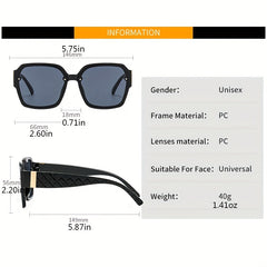 Large Square Sunglasses Anti Glare UV400 Sun Shades for Driving