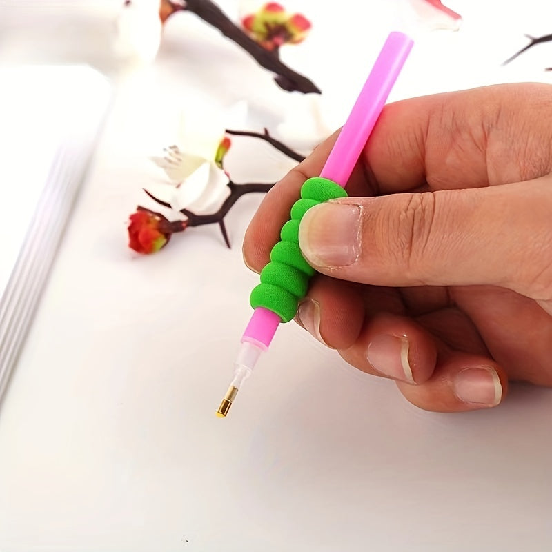 10pcs Dot Diamond Painting Pen Non-slip Finger Holder Tool