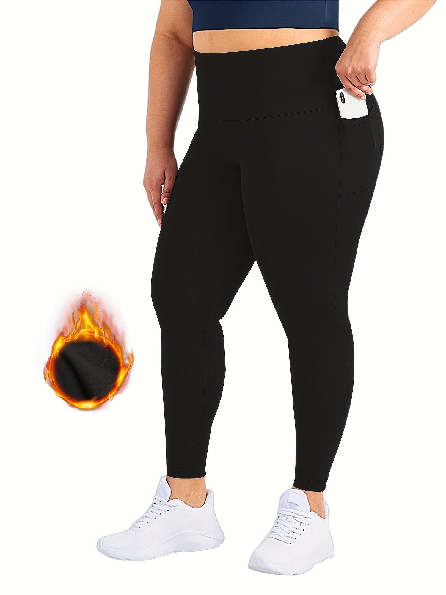  High Rise Stretch Leggings With Pockets