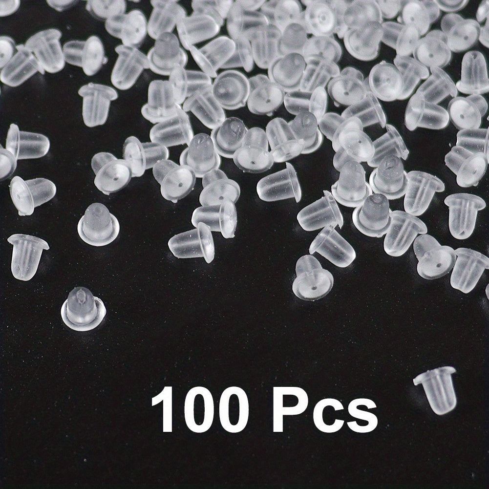 Clear Earring Backs For Studs Posts Safety Back Pads Replacement
