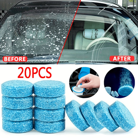 20pcs Effervescent Tablets for Car Windscreen Wiper & Glass Cleaning