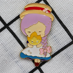 Cartoon Girl Enamel Brooch Pin for Men