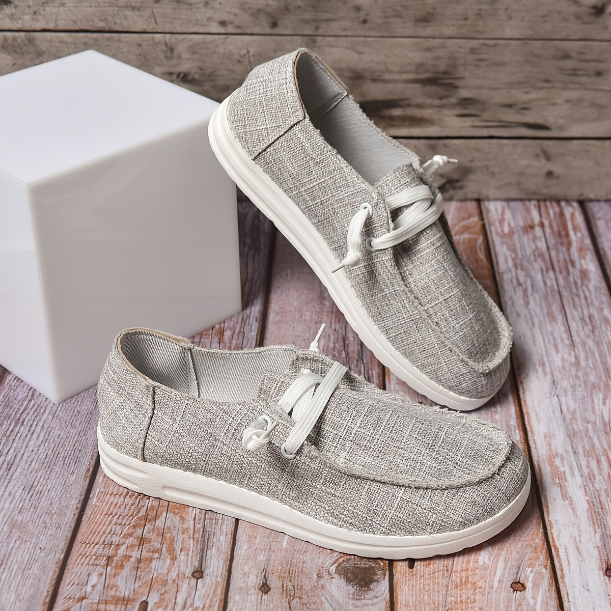 Women's Canvas Slip-On Shoes Low Top Flat Loafers