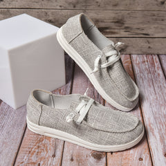 Women's Canvas Slip-On Shoes Low Top Flat Loafers