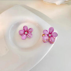 5pcs Crystal Flower Rhinestone Hair Claw Clip Strong Hold Grip Hair Accessories