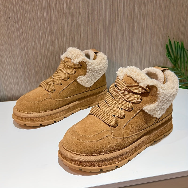 Women's Snow Boots Plus Velvet Flat Casual Warm Boots