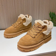 Women's Snow Boots Plus Velvet Flat Casual Warm Boots
