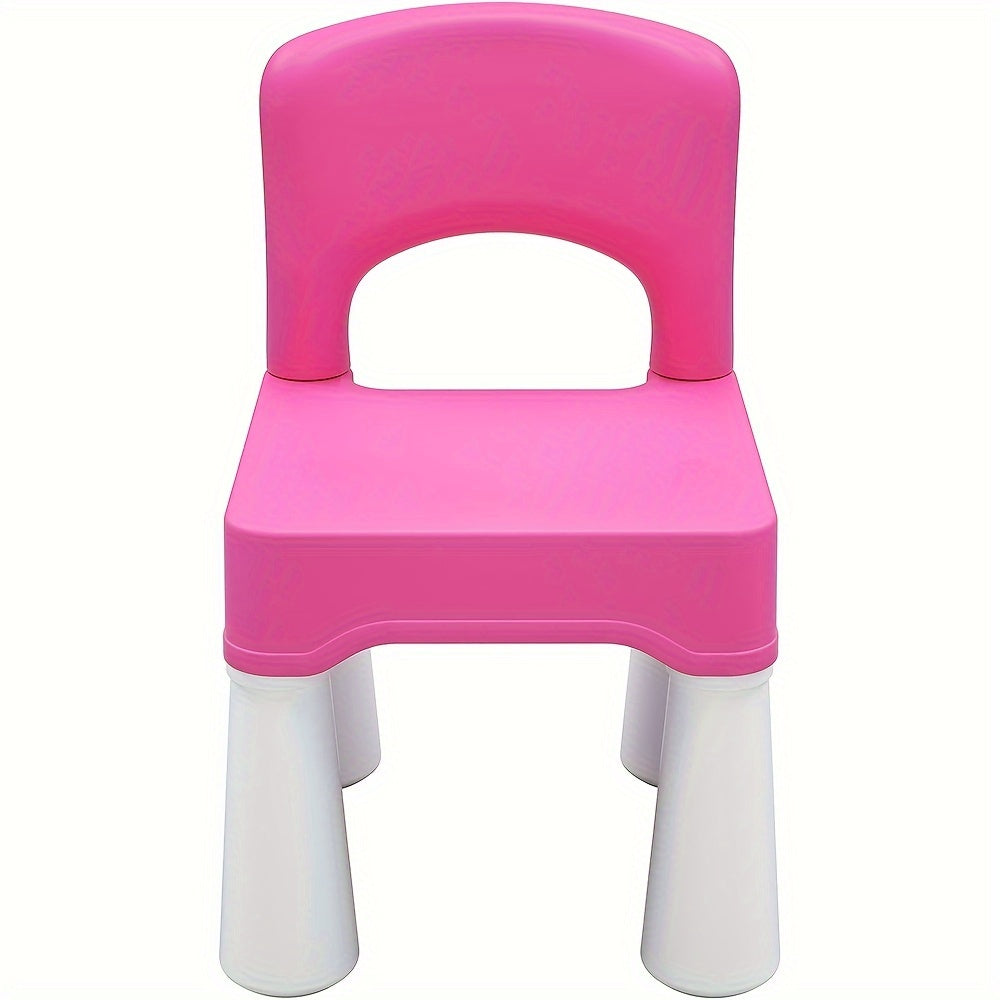 Plastic Square Chair 18.5 Height Seat Indoor/Outdoor Use for Toddlers
