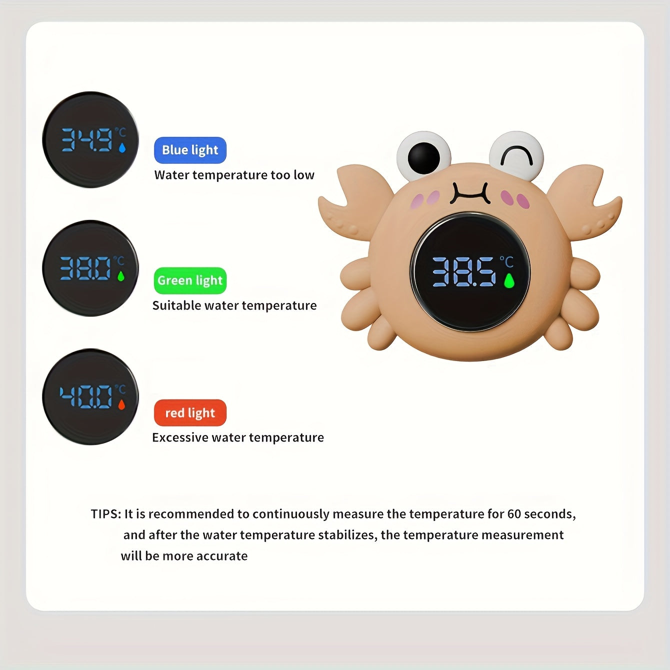 Digital Bath Thermometer Auto On Off MAYAPHILOS Safe Water Temperature Alert