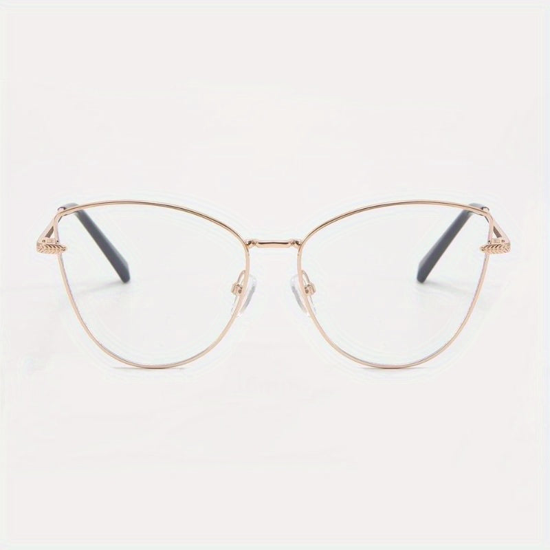 Cat Eye Clear Lens Glasses Lightweight Spectacles With Case