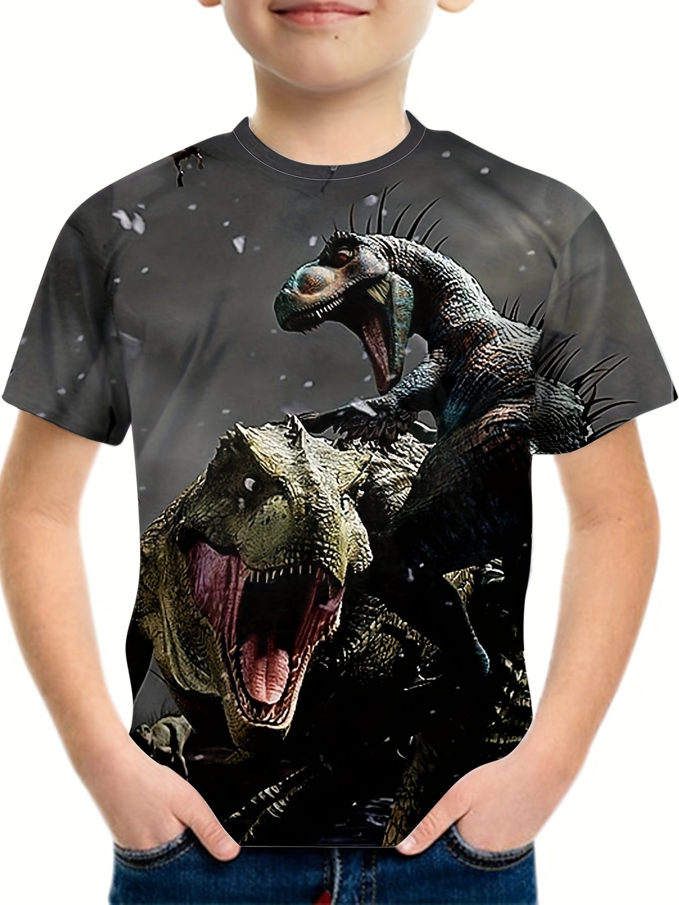 Boy's Fierce Dinosaur Graphic T shirt 3D Print Tee Kid's Clothing