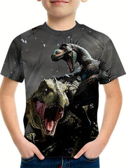 Boy's Fierce Dinosaur Graphic T shirt 3D Print Tee Kid's Clothing