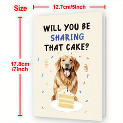 Funny Dog Birthday Card for Dog Owner - Dad, Mom, Grandpa