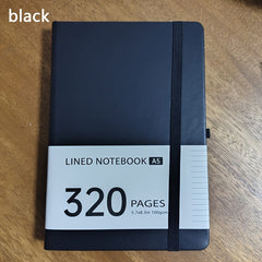 A5 Thickened Lined Notebook with Strap - 320 Pages