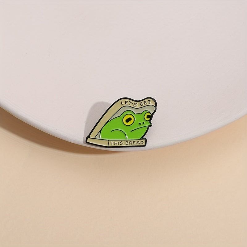 Cartoon Frog Metal Badge Creative Men's Brooch