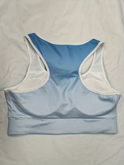  Ombre Print Racer Back Sports Bra