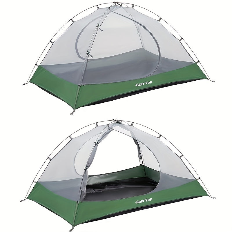2-Person Lightweight Backpacking Tent with Awning Vestibule