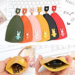 Leather Keychain Pouch Multifunctional PU Key Bags Large Capacity Unisex
