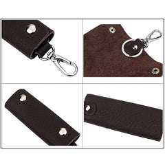 Portable Leather Key Holder Bag Car Keychain Unisex Wallet Cover Solid Storage