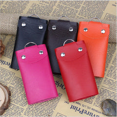 Leather Keychain Holder Bag Case Unisex Wallet Cover