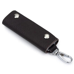 Portable Leather Key Holder Bag Car Keychain Unisex Wallet Cover Solid Storage