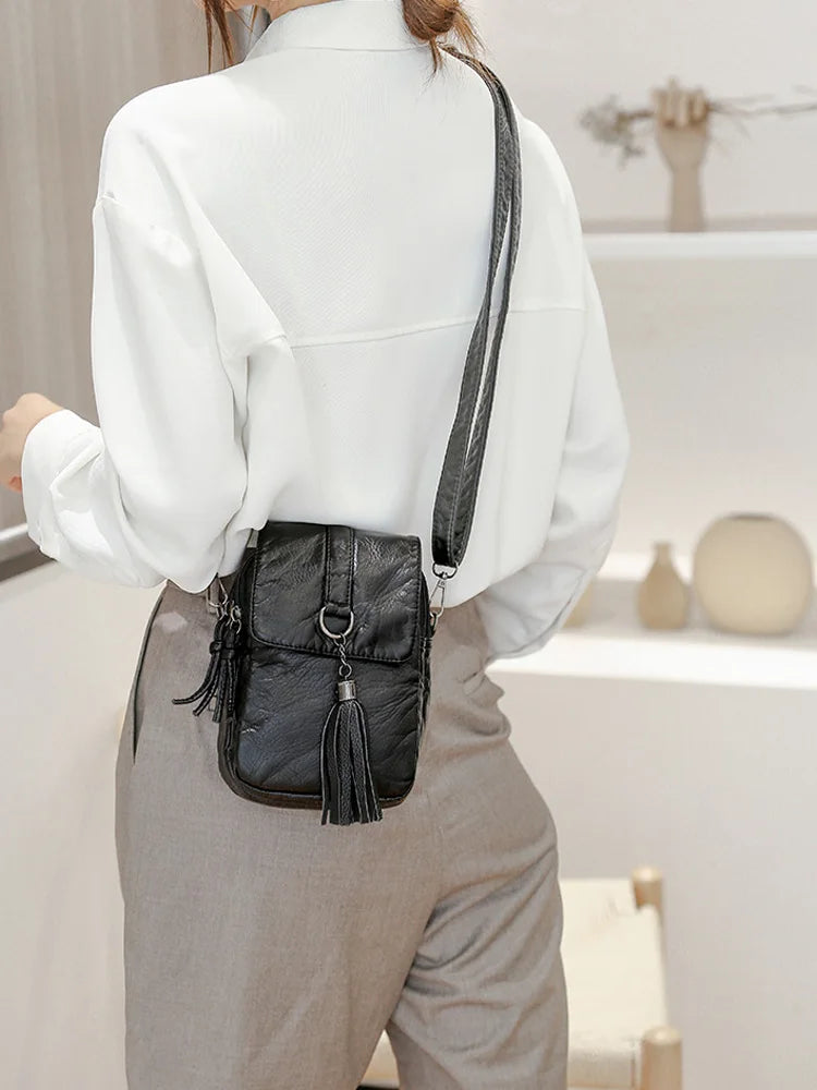 Women's Mini Messenger Shoulder Bag Multi-function Phone Wallet Chest Bag