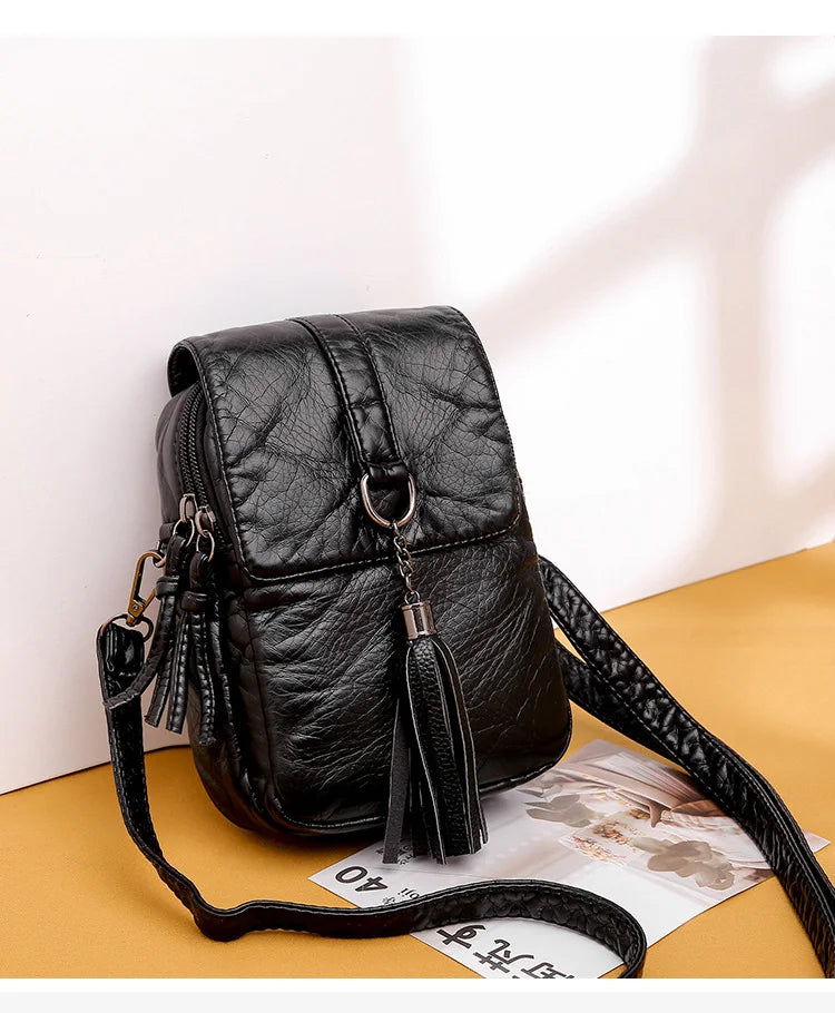 Mini Handbags Ladies All-Match Messenger Bag PU Leather Shoulder Bag