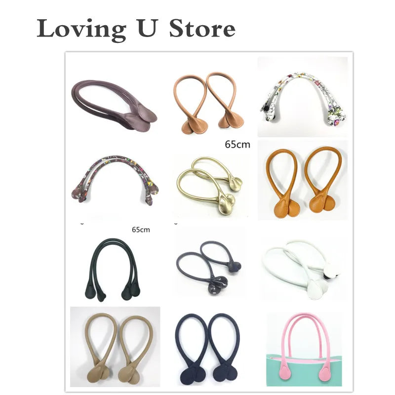 Pair of Long Short Leather Handles for Obag Tote Bag