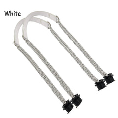 Flat Leather PU Chain Handle Silver Aluminum for O Bag