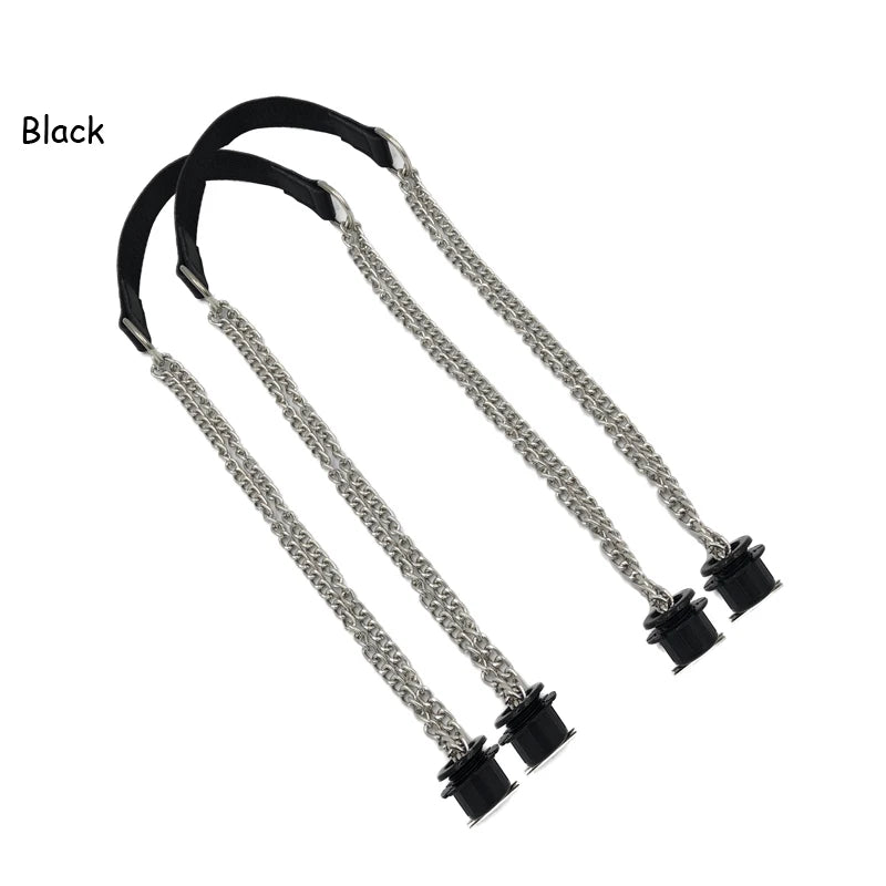 Flat Leather PU Chain Handle Silver Aluminum for O Bag