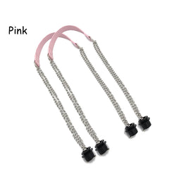 Flat Leather PU Chain Handle Silver Aluminum for O Bag