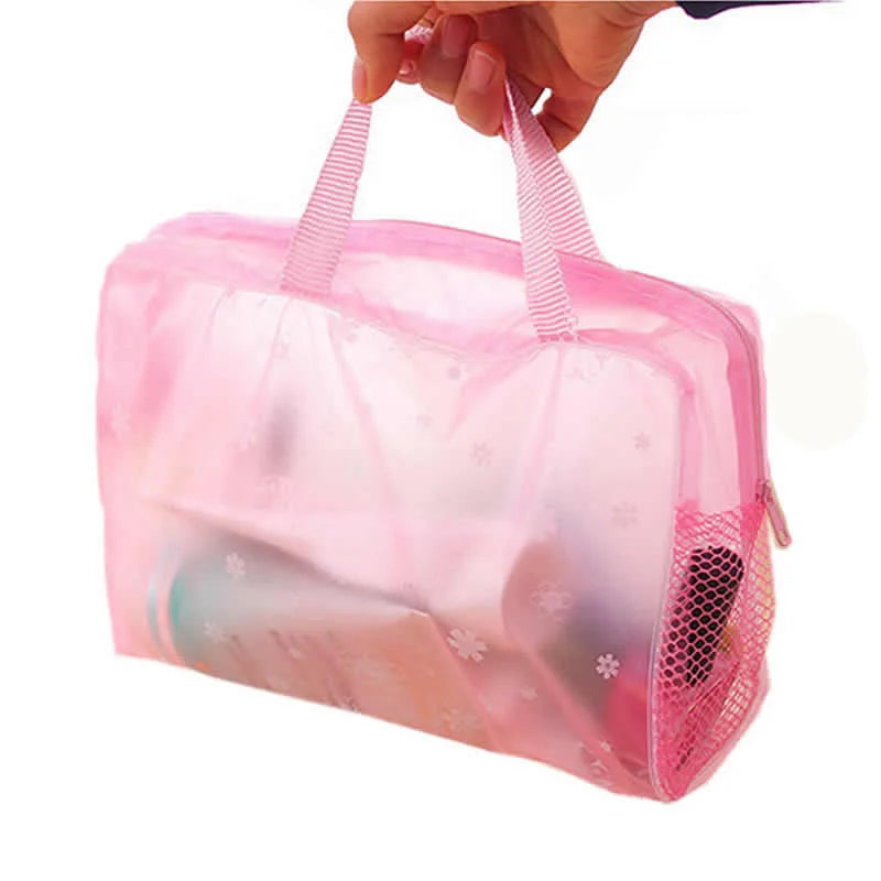 PVC Transparent Cosmetic Bag Clear Makeup Waterproof Zipper Beauty Case
