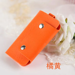 Portable Leather Key Holder Bag Car Keychain Unisex Wallet Cover