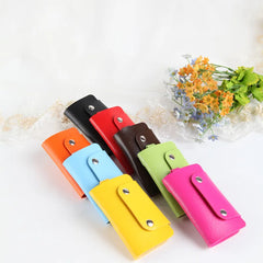 Portable Leather Key Holder Bag Car Keychain Unisex Wallet Cover