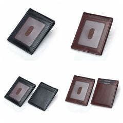 Men's Leather Wallet Slim Dollar Purse