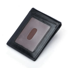 Men's Leather Wallet Slim Dollar Purse