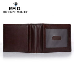 Men's Leather Wallet Slim Dollar Purse